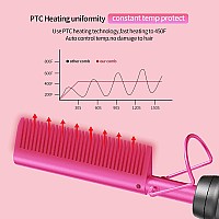 Hot Comb Hair Straightener Heat Pressing Combs Ceramic Electric Hair Straightening Comb Curling Iron For Natural Black Hair B