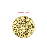 5000 Pcs Silicone Lined Micro Rings Links Beads 5Mm Lined Beads For Hair Extensions Blonde