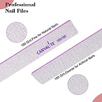 Canvalite 12Pcs 100180 Grit Coarse Nail Files For Acrylic Nails Professional Nail File Reusable Emery Board Nail Styling Tools