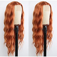 Evlynn Ginger Orange Color Lace Front Wigs Loose Wave Wigs For Fashion Women Heat Resistant Natural Wave Auburn Wigs Long Wavy S