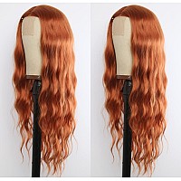 Evlynn Ginger Orange Color Lace Front Wigs Loose Wave Wigs For Fashion Women Heat Resistant Natural Wave Auburn Wigs Long Wavy S