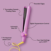 Flower Beauty Ceramic Styling Iron - Versatile Hair Tool Straightens, Curls & Adds Waves with 4 Adjustable Heat Settings - Crease-Free Styling - for All Hair Types