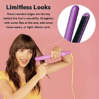 Flower Beauty Ceramic Styling Iron - Versatile Hair Tool Straightens, Curls & Adds Waves with 4 Adjustable Heat Settings - Crease-Free Styling - for All Hair Types