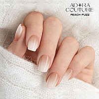 Adora Couture Semi Cured Gel Nail Strips 30Pcs Semi Sheer Ombre Milky Peach Fuzz Gel Nail Sticker Gel Nail Stickers With Uv L