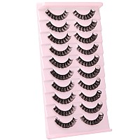 Wiwoseo False Eyelashes Russian Strip Lashes D Curly Faux Mink Lashes Wispy Fluffy Volume Russian Lashes 3D Effect Fake Eyelashe