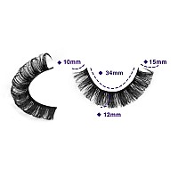 Wiwoseo False Eyelashes Russian Strip Lashes D Curly Faux Mink Lashes Wispy Fluffy Volume Russian Lashes 3D Effect Fake Eyelashe