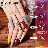 Jewhiteny 45 Pcs Gel Nail Kit With 42 Colors Nail Polish Set Green Blue Red Pink Collection Gifts For Women