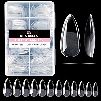 Una Gella Full Almond Fake Nails 960Pcs Almond Press On Nails Preshape Almond Gel Nail Tips For Full Cover Acrylic Almond Nails