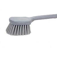 Sparta 40501Ec23 Plastic Large Scrub Brush Kitchen Brush Utility Brush With Long Handle For Cleaning 20 Inches Gray Pack O