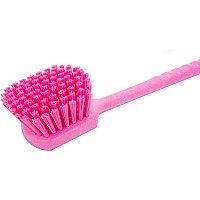 Sparta 40501Ec26 Plastic Large Scrub Brush Kitchen Brush Utility Brush With Long Handle For Cleaning 20 Inches Pink Pack O