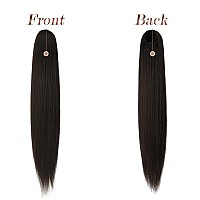 FESHFEN Straight Drawstring Ponytails Extension 28 inch Long Straight Pony Tails Natural Synthetic Hairpiece Clip in Ponytails Hairpieces for Women Girls,