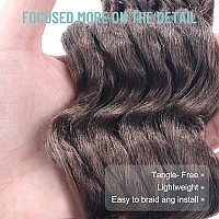 Toyotree Ocean Wave Crochet Hair 9 Inch 8 Packs Ombre Brown Short Curly Deep Wave Crochet Hair Synthetic Ocean Wave Braiding