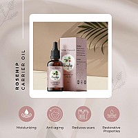 Organic Rosehip Seed Oil Cold Pressed Unrefined 100 Pure Rose Hip Carrier Oil Natural Moisturizer For Body Face Hair Skin Mas