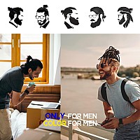 HAVHAF Knotted Mens Hair Ties For Men 8 pcs (Thin, Mud) - No damage Crease Breakage Man Bun Hair Tie Men with Long Hair | For Buns Curly Thick Elastic Hair Ties For Guys | Perfect hairtie For Men (Mud)