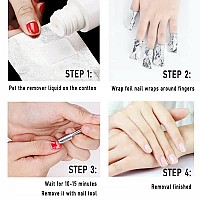 400Pcs Nail Polish Remover Gel Nail Foil Wraps Aluminium Soak Off Foils Cotton Pads Gel Nail Polish Wraps Removal Tool Finger Na