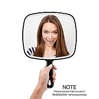 Omiro Hand Mirror Extra Large Black Handheld Mirror With Handle124 L X 9 W Pack Of 3