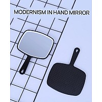 Omiro Hand Mirror Extra Large Black Handheld Mirror With Handle124 L X 9 W Pack Of 3