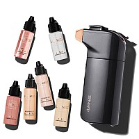 Luminess Breeze Duo Airbrush Makeup System Fair Coverage 9Piece Kit Includes 2X Silk Airbrush Foundation Soft Rose Blush G