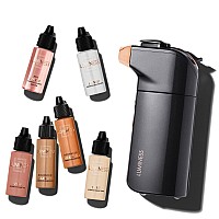 Luminess Breeze Duo Airbrush Makeup System Tan Coverage 9Piece Kit Includes 2X Silk Airbrush Foundation Apricot Shade Blush