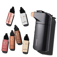 Luminess Breeze Duo Airbrush Makeup System Deep Coverage 9Piece Kit Includes 2X Silk Airbrush Foundation Apricot Shade Blus