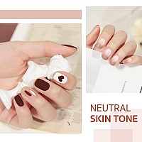 Gaoy Nude Gel Polish Set 6 Neutral Colors Gel Nail Kit For Nail Art Diy Manicure And Pedicure At Home