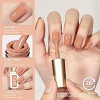 Gaoy Nude Gel Polish Set 6 Neutral Colors Gel Nail Kit For Nail Art Diy Manicure And Pedicure At Home