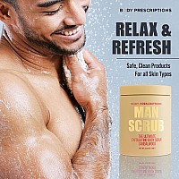 Body Prescriptions Body Scrub For Men Ultimate Exfoliating Scrub Infused With Sandalwood Mens Body Wash In Jar With Twist Top