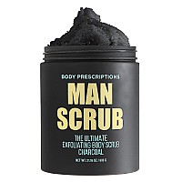 Body Prescriptions Body Scrub For Men Ultimate Exfoliating Scrub Infused With Charcoal Mens Body Wash In Jar With Twist Top 2