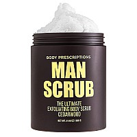 Body Prescriptions Body Scrub For Men Ultimate Exfoliating Scrub Infused With Cedarwood Mens Body Wash In Jar With Twist Top