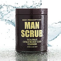 Body Prescriptions Body Scrub For Men Ultimate Exfoliating Scrub Infused With Cedarwood Mens Body Wash In Jar With Twist Top