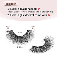 Fake Eyelashes Natural Wispy Lashes 3D Volume Faux Mink Lashes Fluffy Long False Lashes A02