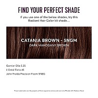 Madison Reed Radiant Hair Color Kit Dark Cinnamon Brown For 100 Gray Coverage Ammoniafree 5Ngm Catania Brown Permanent Hai