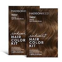 Madison Reed Radiant Hair Color Kit Light Golden Brown For 100 Coverage Of Gray Hair Ammoniafree 7Ngv Lucca Light Brown Pe