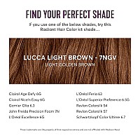 Madison Reed Radiant Hair Color Kit Light Golden Brown For 100 Coverage Of Gray Hair Ammoniafree 7Ngv Lucca Light Brown Pe