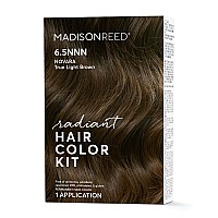 Madison Reed Radiant Hair Color Kit Light Brown For 100 Gray Coverage Of Resistant Gray Hair Ammoniafree 65Nnn Novara Ligh