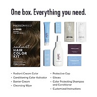 Madison Reed Radiant Hair Color Kit Light Brown For 100 Gray Coverage Of Resistant Gray Hair Ammoniafree 65Nnn Novara Ligh