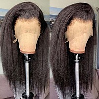 Beauty Forever Kinky Straight Lace Front Wigs Human Hairyaki Straight 13X4 Lace Frontal Wig Brazilian Human Hair Wigs For Women