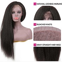 Beauty Forever Kinky Straight Lace Front Wigs Human Hairyaki Straight 13X4 Lace Frontal Wig Brazilian Human Hair Wigs For Women