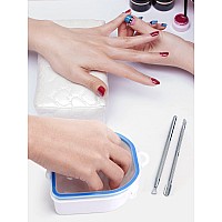 Nail Soaking Bowl 2Pcs Soak Off Gel Polish Dip Powder Remover Manicure Bowl With Triangle Cuticle Peeler And Stainless Steel Cu