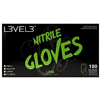 L3 Heavy Duty Nitrile Gloves - Large, Latex Free, Lime, 