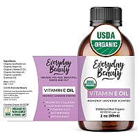 Organic Vitamin E Oil Heavenly Lavender Scented Usda Certified 100 All Natural Plant Based 2Oz Lightweight And Great For Sc