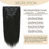 Italian Yaki Straight Hair Clip In Hair Extensions Real Remy Human Hair 8A Grade Thick Virgin Hair Clip Ins 4C African Americans