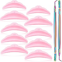 52 Pieces Eyelash Lift Tools 50 Pieces Silicone Eyelash Pads With 2 Pieces Stainless Steel Eyelash Perm Tool Separator Lift Too