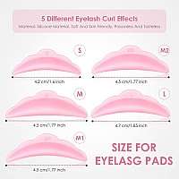 52 Pieces Eyelash Lift Tools 50 Pieces Silicone Eyelash Pads With 2 Pieces Stainless Steel Eyelash Perm Tool Separator Lift Too