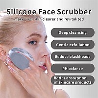 Hieerbus Silicone Face Scrubbermanual Exfoliating Brushhandheld Facial Cleansing Brush For Women Menblackhead Removing Pore C