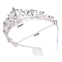 Cocide Sapphire Tiara Crowns Crystal Headband Rhinestone Crown With Combs Bride Headbands Bridal Wedding Prom Birthday Party Hai