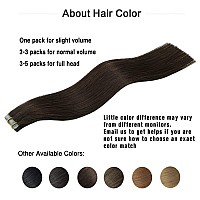 Dark Brown Tape In Hair Extensions Human Hair 100 Remy Human Hair Extensions Silky Straight For Fashion Women 20 Pcspackage14