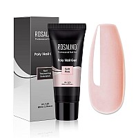 Soft Pink Poly Extension Gel Rosalind 80Ml Pink Poly Nail Gel Builder High Capacity For Nail Art Decoration Pink Poly Nail Thi