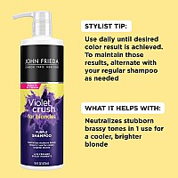 John Frieda Violet Crush Purple Shampoo For Blonde Hair 16 Fl Oz