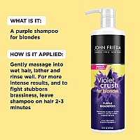 John Frieda Violet Crush Purple Shampoo For Blonde Hair 16 Fl Oz